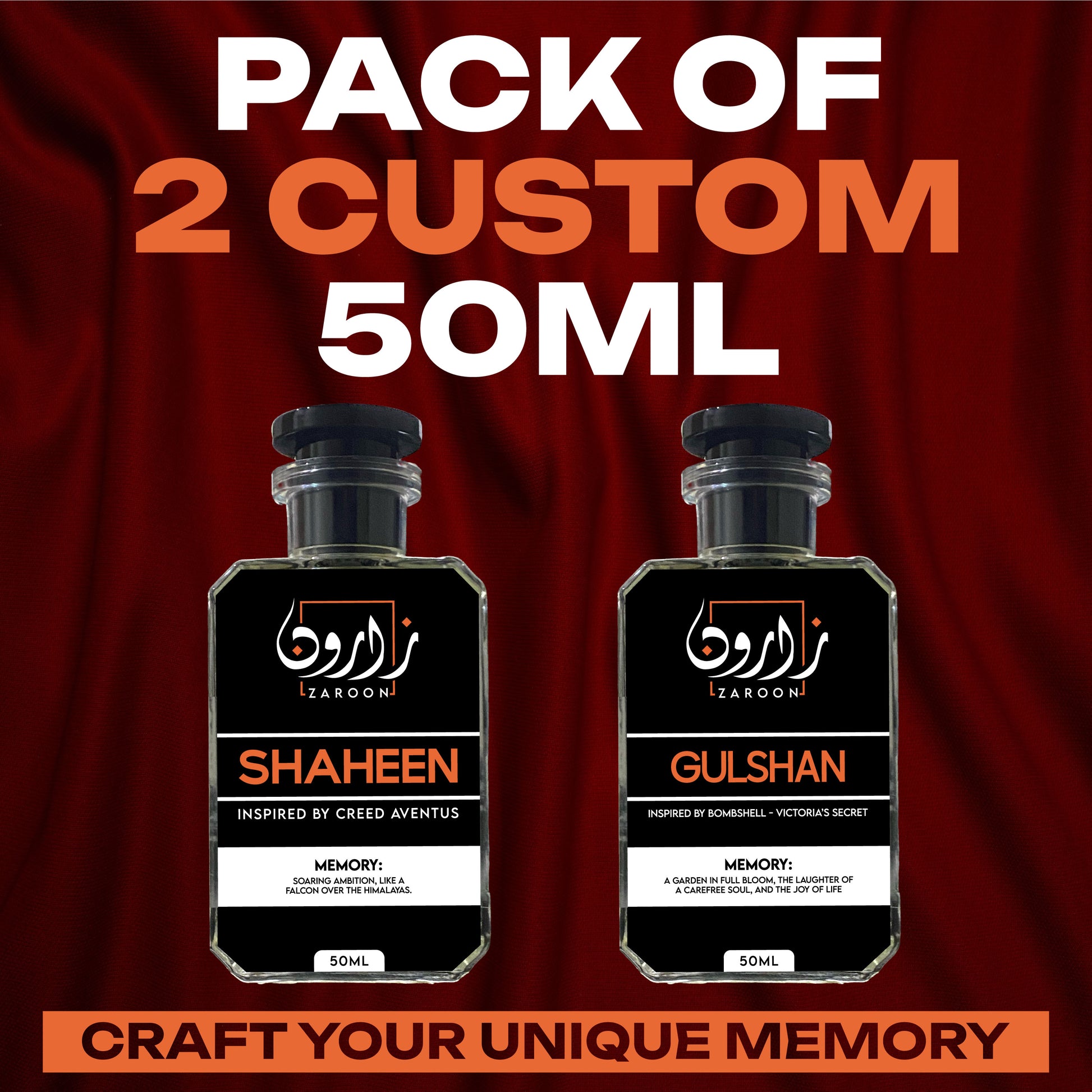 PACK OF 2 CUSTOM 50ML